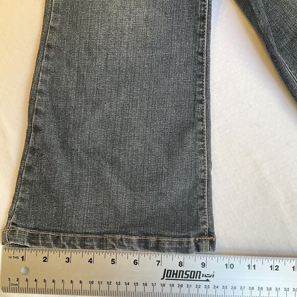 Flavour By Bubblegum Women Jeans 8P Gray Button 30" Inseam Boot Cut Mid Rise - Picture 8 of 10